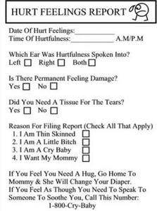 hurt feelings report