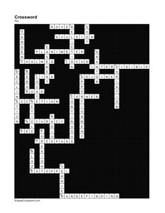 Crossword (answer key) 001