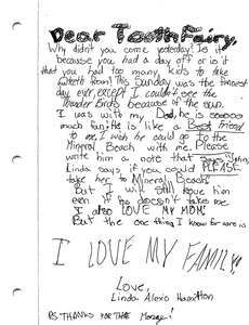 Linda tooth fairy letter Page 1