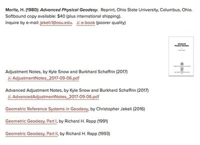 The OSU geodesy docs avail PDF