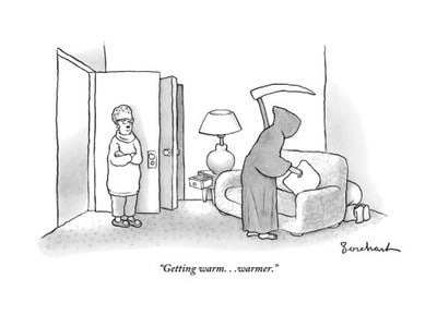 david borchart getting warm warmer new yorker cartoon