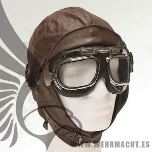 aviator leather helmet brown