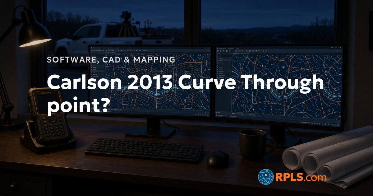 Carlson 2013 Curve Through point? – Software, CAD & Mapping ...