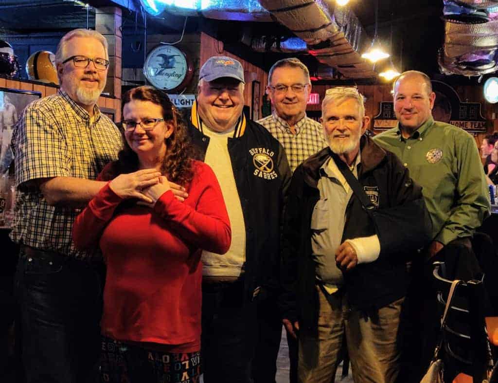Group photo from a BeerLegger in downtown Tonawanda, NY