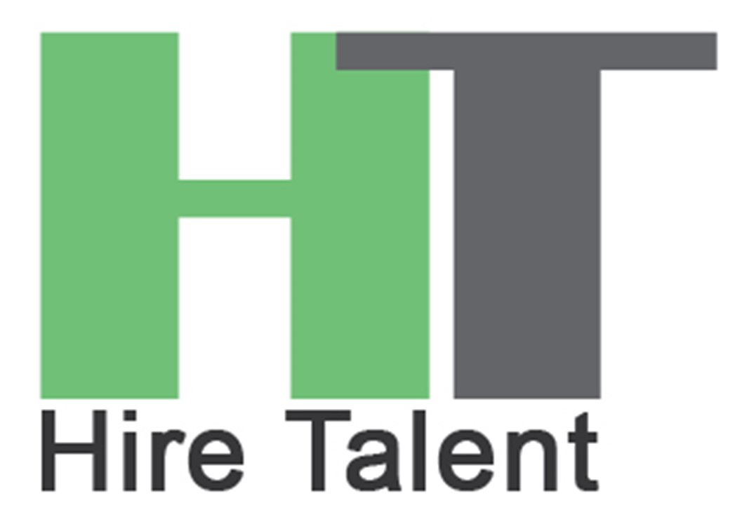 Hire Talent logo with green and gray design for land survey industry.