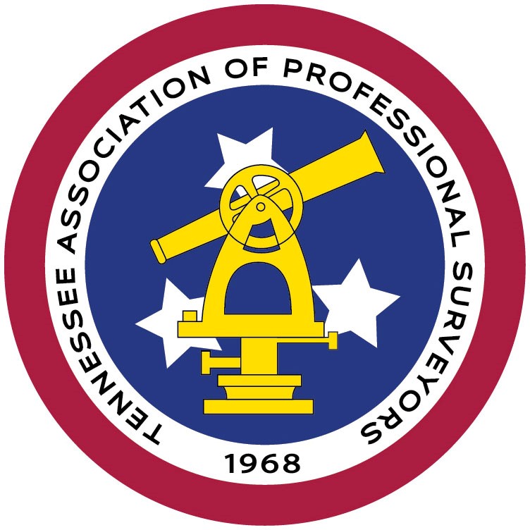 Tennessee Association of Professional Surveyors logo with survey instrument and stars.