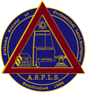 Badge for Alabama Society of Professional Land Surveyors event.