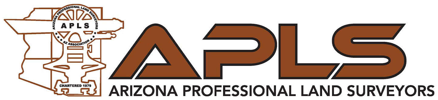 Logo of Arizona Professional Land Surveyors with survey instrument.