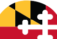 Maryland Board for Professional Land Surveyors emblem with Maryland flag colors.