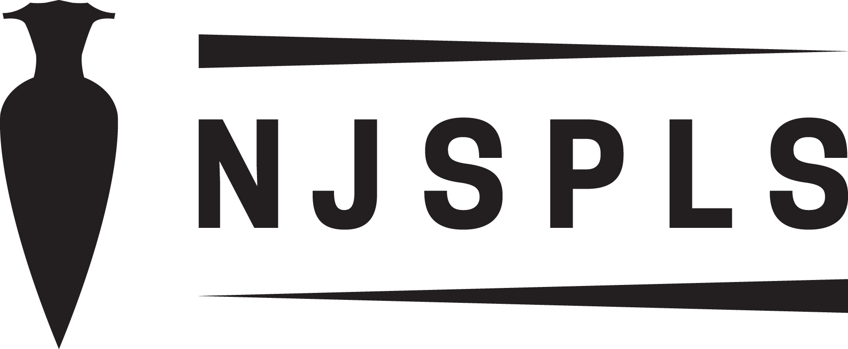 Land surveyors at NJ society event with survey equipment and maps.