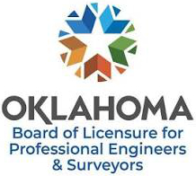 Oklahoma Board of Licensure for Professional Engineers and Land Surveyors logo.