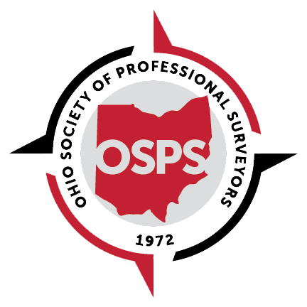 OSPS logo with Ohio map and compass design for surveyors.