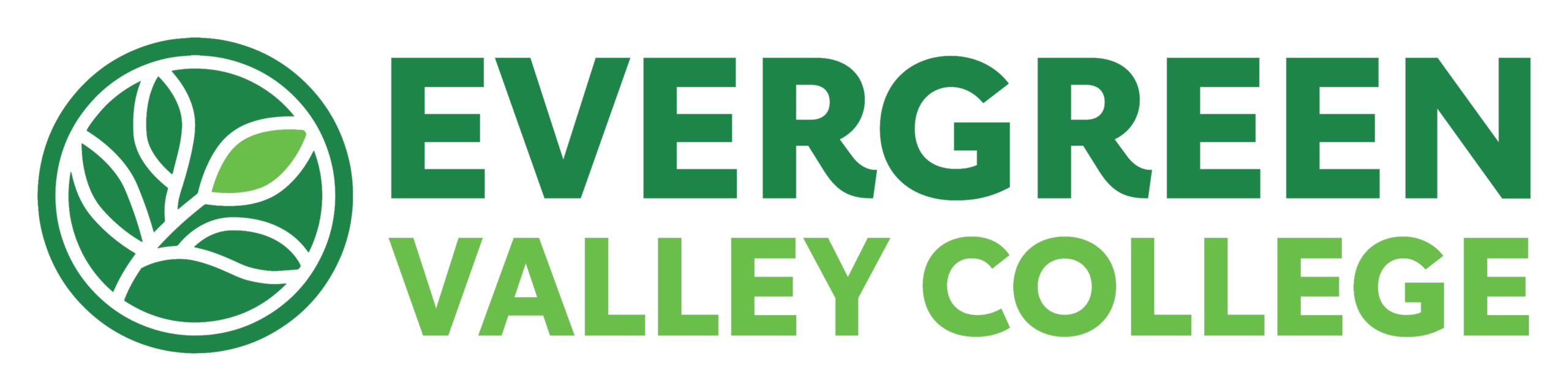 A scenic view of Evergreen Valley College campus with greenery and modern buildings.