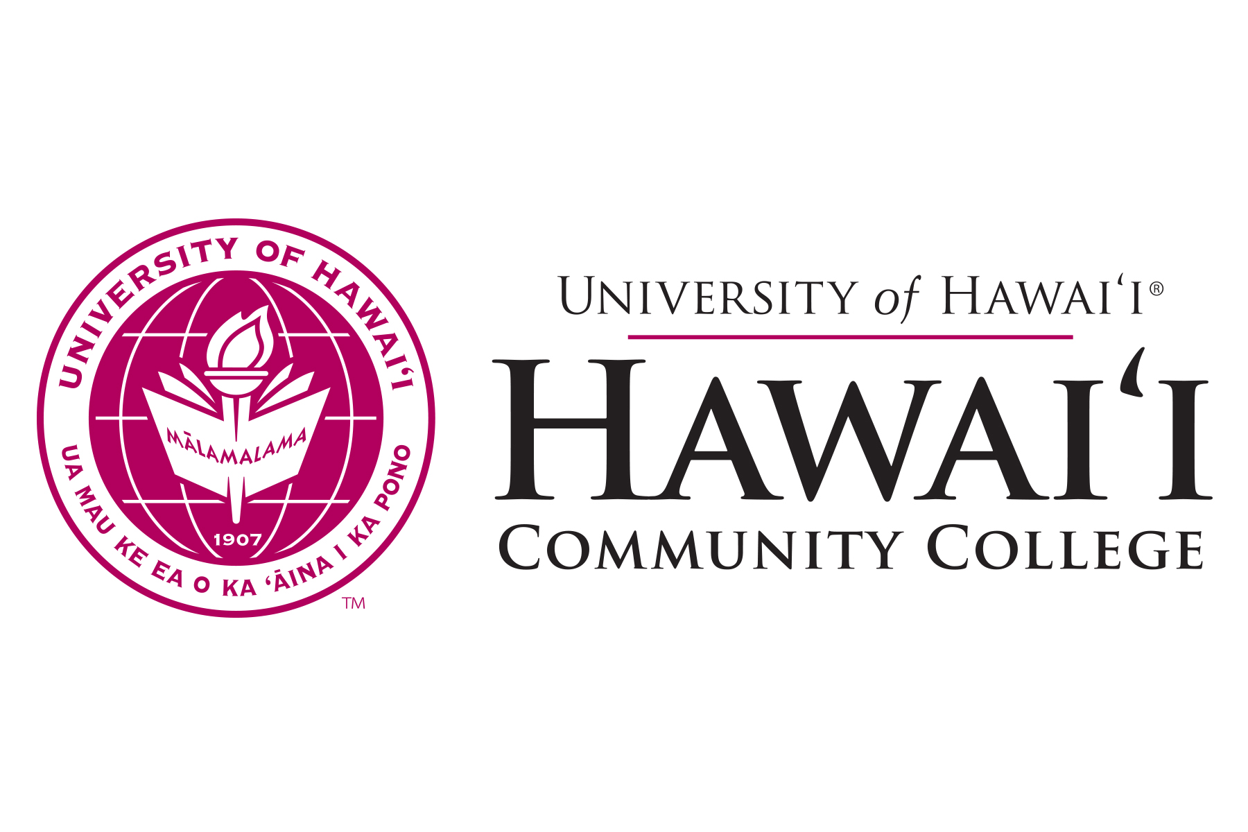 University of Hawaii Community College logo with emblem and text.