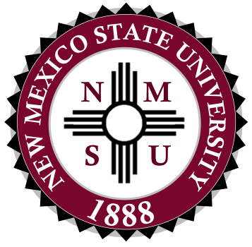 Official seal of New Mexico State University with NMSU initials and founding year 1888.