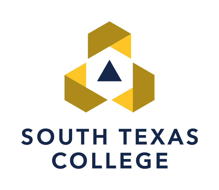 South Texas College logo with geometric shapes and text.