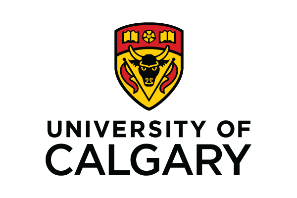 Official University of Calgary emblem with shield and mascot.