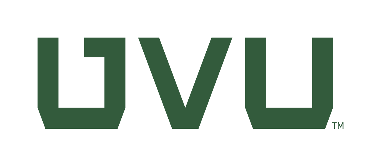Utah Valley University logo for land survey and geomatics professionals.