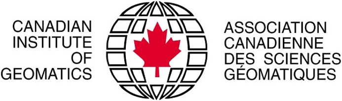 Canadian Institute of Geomatics logo with globe and maple leaf.