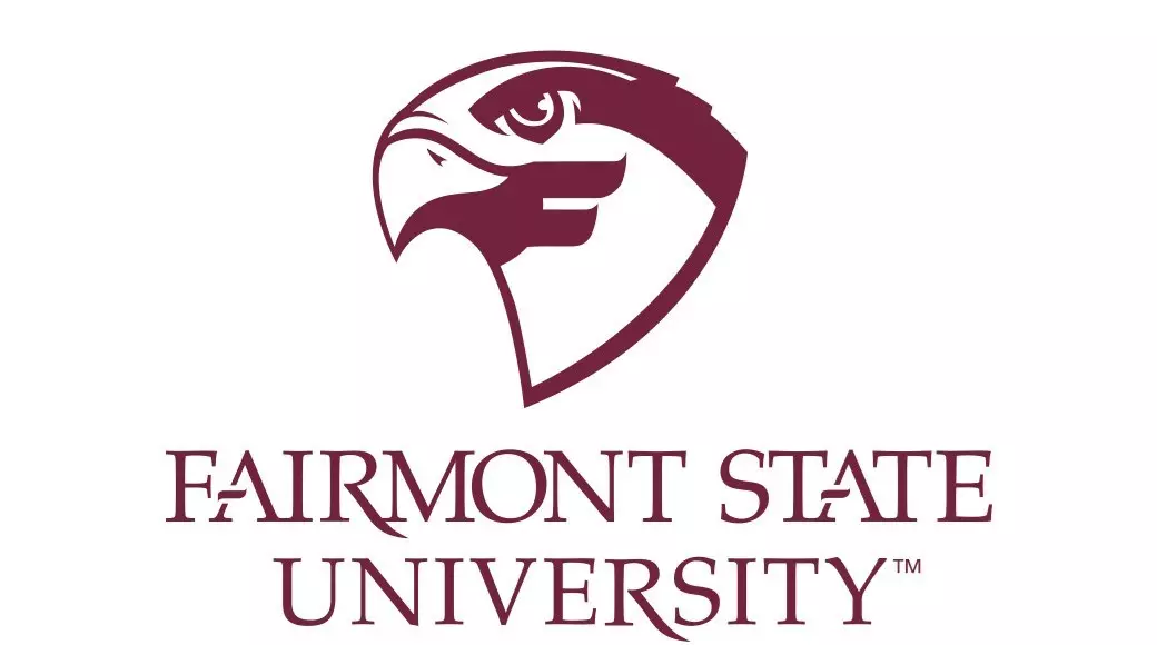 Fairmont State University emblem with eagle head design.