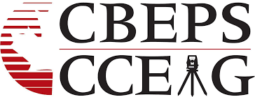 CBEPS CCEG logo featuring land surveying tools and geomatics symbols.