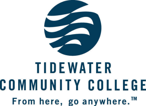 Tidewater Community College logo with slogan from here, go anywhere.