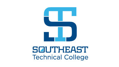 Southeast Technical College logo with stylized 'STC' initials in blue.