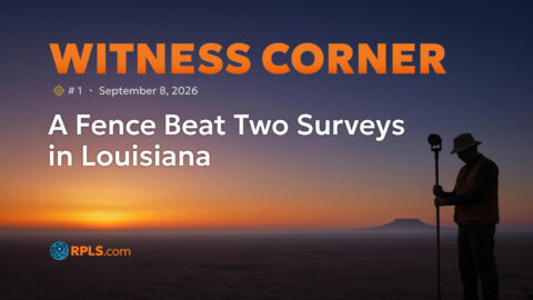 Surveyor with equipment at sunset in Louisiana for land measurement.